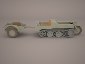 sdkfz2 flak 36 combo 3D Model