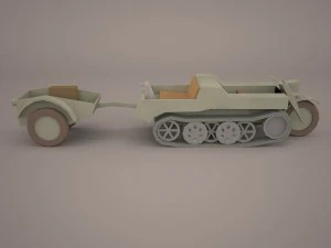 sdkfz2 flak 36 combo 3D Model