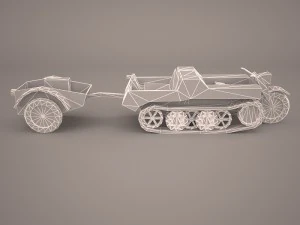 sdkfz2 flak 36 combo 3D Model