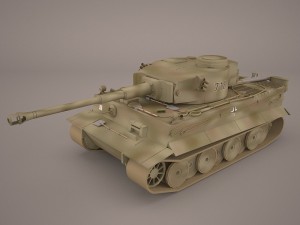 german wwii panzerbefehlswagen tiger heavy tank 3D 모델