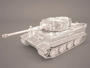 german wwii panzerbefehlswagen tiger heavy tank 3D Model