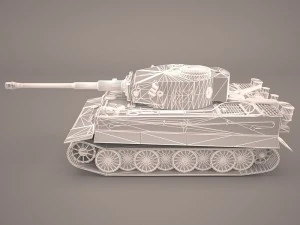 german wwii panzerbefehlswagen tiger heavy tank 3D Model