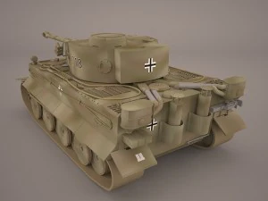 german wwii panzerbefehlswagen tiger heavy tank 3D Model
