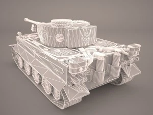 german wwii panzerbefehlswagen tiger heavy tank 3D Model
