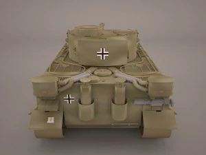 german wwii panzerbefehlswagen tiger heavy tank 3D Model