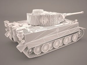 german wwii panzerbefehlswagen tiger heavy tank 3D Model