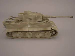 german wwii panzerbefehlswagen tiger heavy tank 3D Model