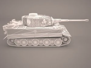 german wwii panzerbefehlswagen tiger heavy tank 3D Model