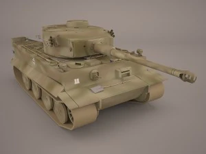 german wwii panzerbefehlswagen tiger heavy tank 3D Model