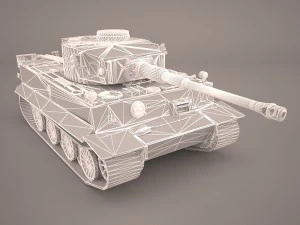 german wwii panzerbefehlswagen tiger heavy tank 3D Model
