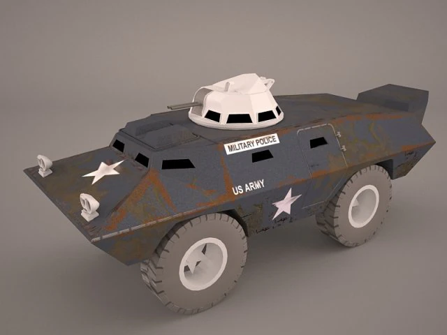 v100 commando armored car m706 1972 cadillac gage military police vietnam 3D Model .c4d .max .obj .3ds .fbx .stl .blend