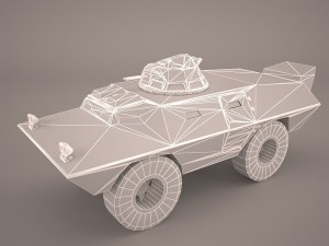 v100 commando armored car m706 1972 cadillac gage military police vietnam 3D Модель