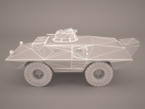 v100 commando armored car m706 1972 cadillac gage military police vietnam 3D Модель