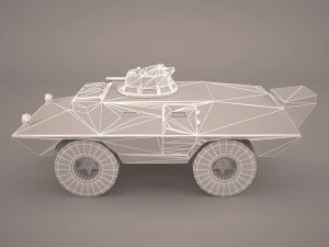 v100 commando armored car m706 1972 cadillac gage military police vietnam 3D Model