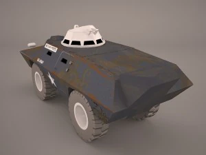 v100 commando armored car m706 1972 cadillac gage military police vietnam 3D Model