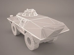 v100 commando armored car m706 1972 cadillac gage military police vietnam 3D Model