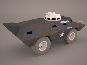 v100 commando armored car m706 1972 cadillac gage military police vietnam 3D Модель