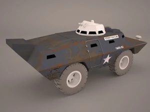 v100 commando armored car m706 1972 cadillac gage military police vietnam 3D Model
