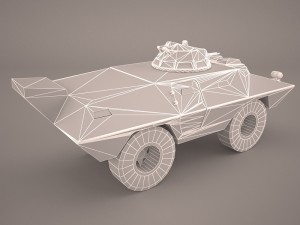 v100 commando armored car m706 1972 cadillac gage military police vietnam 3D Модель