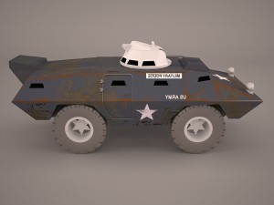 v100 commando armored car m706 1972 cadillac gage military police vietnam 3D Модель