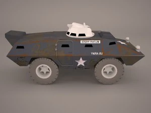 v100 commando armored car m706 1972 cadillac gage military police vietnam 3D Model