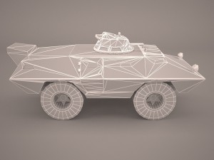 v100 commando armored car m706 1972 cadillac gage military police vietnam 3D Модель