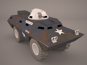 v100 commando armored car m706 1972 cadillac gage military police vietnam 3D Модель