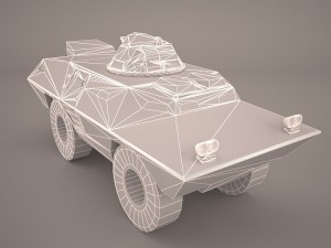 v100 commando armored car m706 1972 cadillac gage military police vietnam 3D Модель
