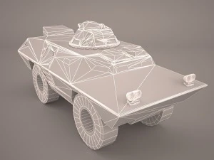 v100 commando armored car m706 1972 cadillac gage military police vietnam 3D Model