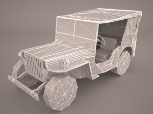 jeep willys 1944 convertible 3D Model