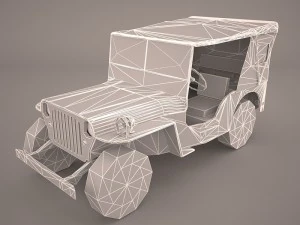 jeep willys 1944 convertible 3D Model