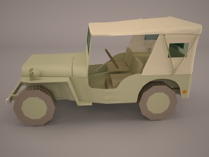 jeep willys 1944 convertible 3D Model