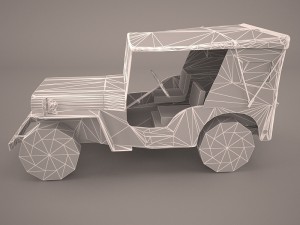 jeep willys 1944 convertible 3D Model