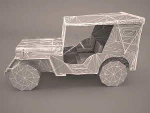 jeep willys 1944 convertible 3D Model
