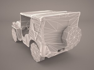 jeep willys 1944 convertible 3D Model