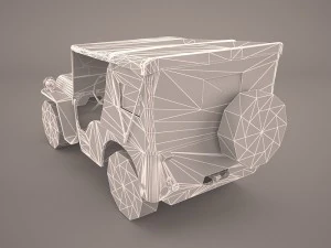 jeep willys 1944 convertible 3D Model