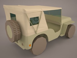 jeep willys 1944 convertible 3D Model