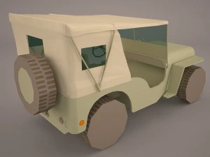 jeep willys 1944 convertible 3D Model