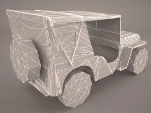 jeep willys 1944 convertible 3D Model