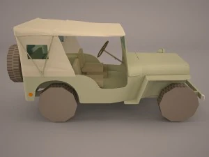 jeep willys 1944 convertible 3D Model