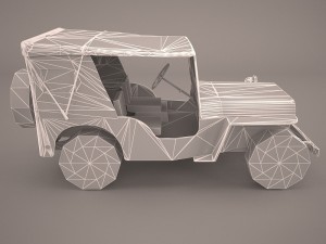 jeep willys 1944 convertible 3D Model