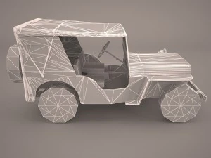 jeep willys 1944 convertible 3D Model