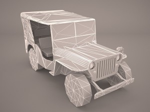 jeep willys 1944 convertible 3D Model