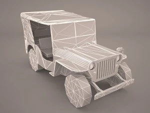 jeep willys 1944 convertible 3D Model