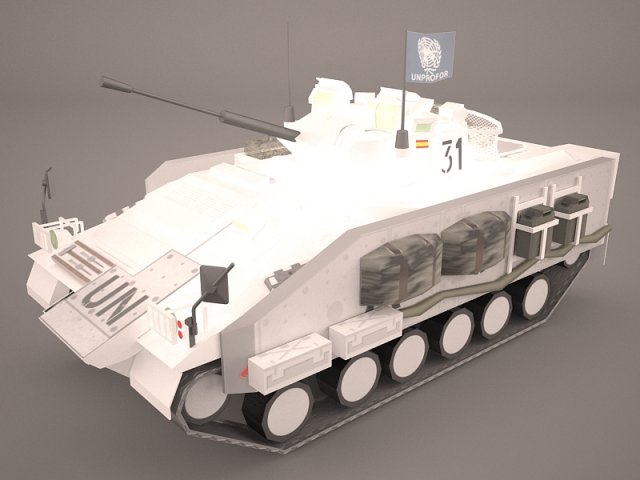 tank amx-56 leclerc united nations 3D 모델 .c4d .max .obj .3ds .fbx .stl .blend 