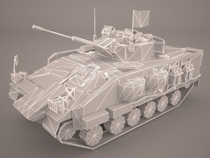 tank amx-56 leclerc united nations 3D 모델