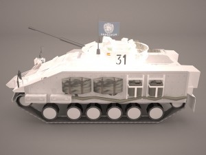 tank amx-56 leclerc united nations 3D 모델