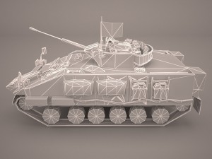 tank amx-56 leclerc united nations 3D 모델