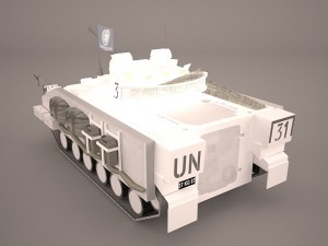 tank amx-56 leclerc united nations 3D 모델
