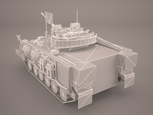 tank amx-56 leclerc united nations 3D 모델